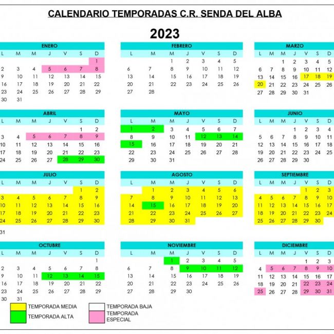 Calendario temporadas